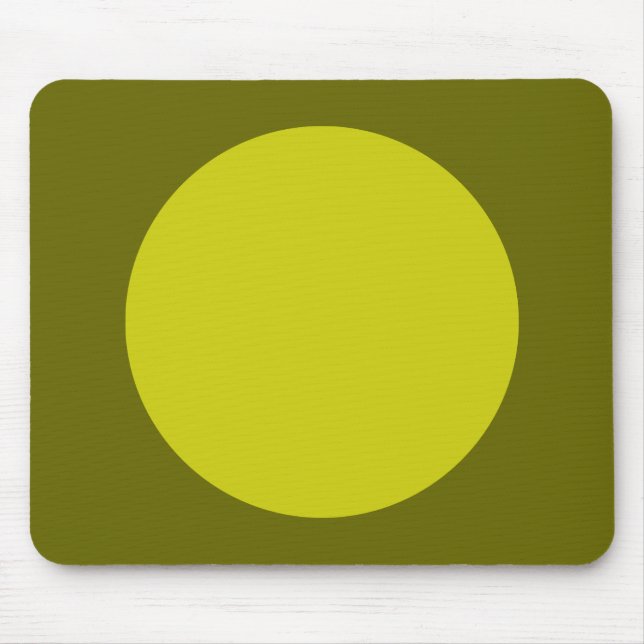 Tapis De Souris Cercle - Banane et Olive profond (Devant)