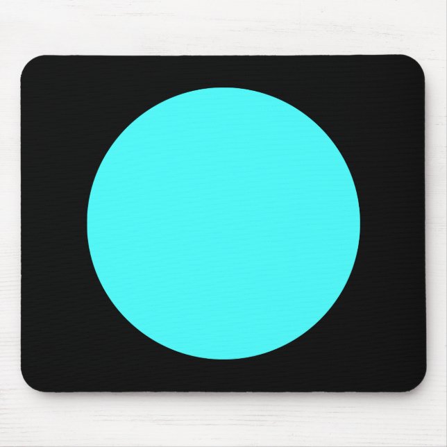 Tapis De Souris Cercle - Bleu glace et noir (Devant)