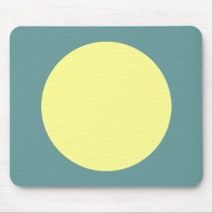 Tapis De Souris Cercle - Chalk jaune et vert océan