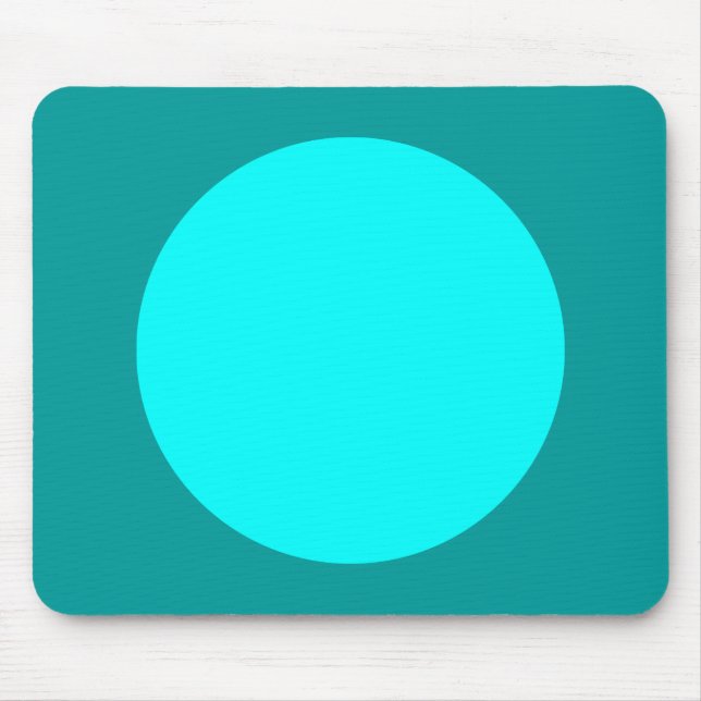 Tapis De Souris Cercle - Cyan et Ocean Green (Devant)
