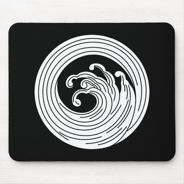 Tapis De Souris Cercle d'onde en forme de tourbillon (Devant)
