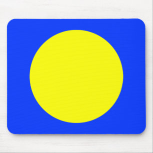 Tapis De Souris Cercle - Jaune et bleu