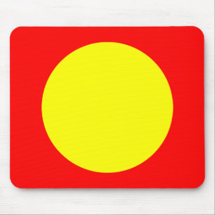 Tapis De Souris Cercle - Jaune et rouge
