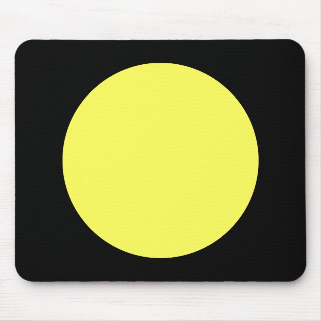 Tapis De Souris Cercle - Lt Jaune et Noir (Devant)