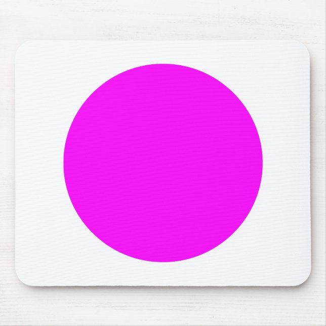 Tapis De Souris Cercle - Magenta sur blanc (Devant)