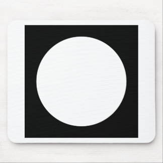 Tapis De Souris Cercle noir et blanc, conception géométrique simpl
