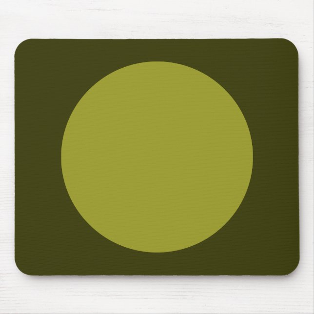 Tapis De Souris Cercle - Olive et Olive foncé (Devant)