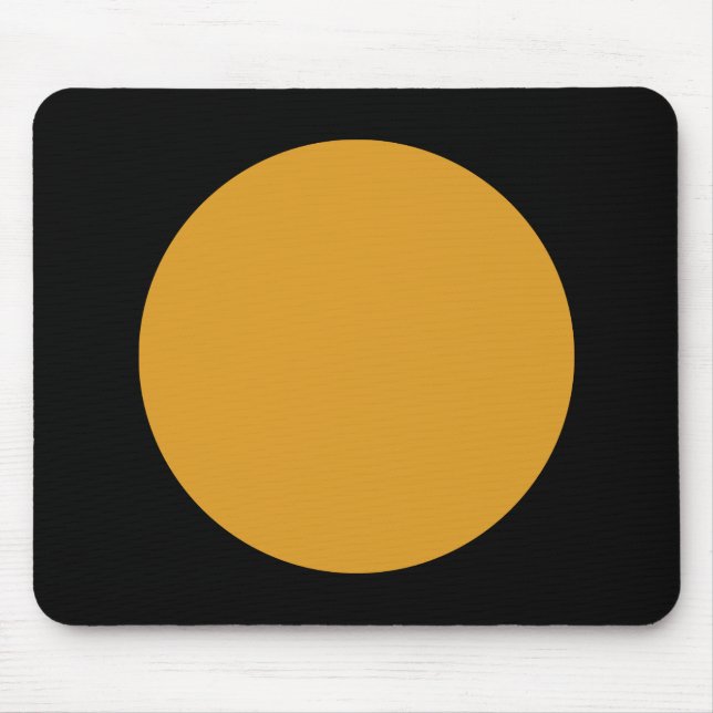 Tapis De Souris Cercle - Or avec noir (Devant)