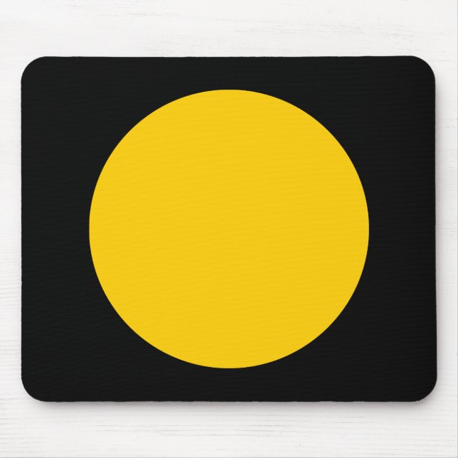 Tapis De Souris Cercle - orange avec noir (Devant)