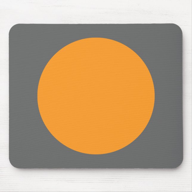 Tapis De Souris Cercle - Orange clair avec gris (Devant)
