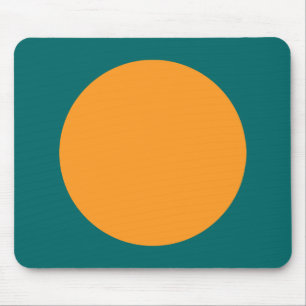 Tapis De Souris Cercle - Orange clair avec Vert mousse