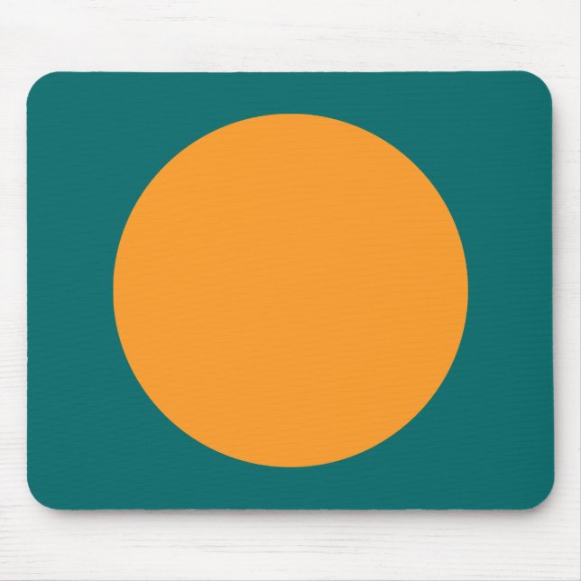 Tapis De Souris Cercle - Orange clair avec Vert mousse (Devant)