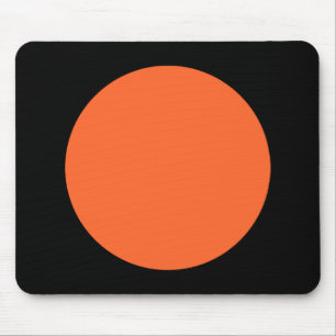Tapis De Souris Cercle - Orange d'automne avec noir