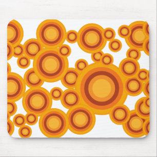 Tapis De Souris cercle orange pastel