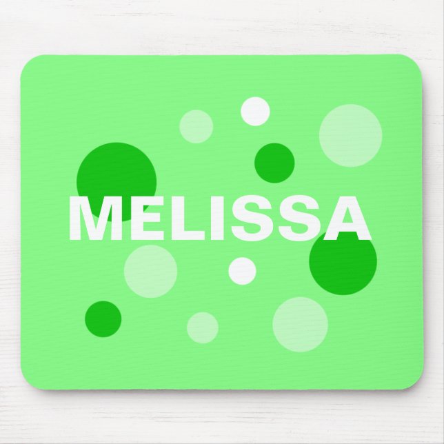 Tapis de souris cercle personnalisés - Vert (Devant)