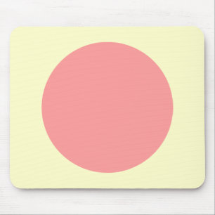 Tapis De Souris Cercle - Rose doux avec jaune pâle