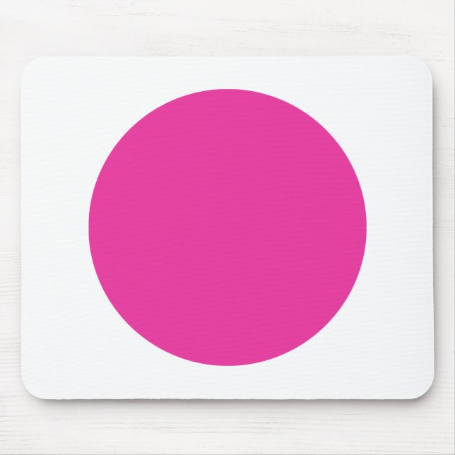 Tapis De Souris Cercle - Rose Dp et blanc (Devant)