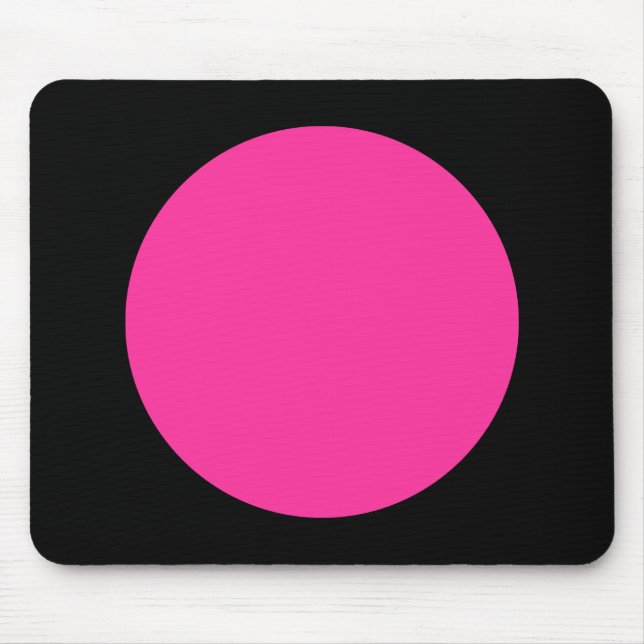 Tapis De Souris Cercle - rose et noir chaud (Devant)
