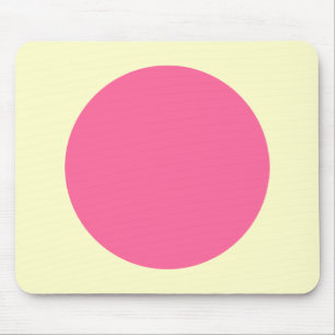 Tapis De Souris Cercle - rose profond et jaune pâle