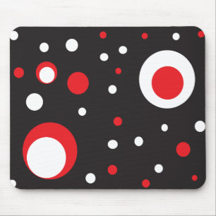 Tapis De Souris Cercle rouge et blanc