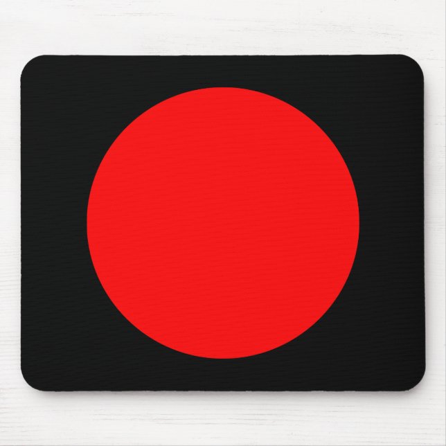Tapis De Souris Cercle - rouge et noir (Devant)