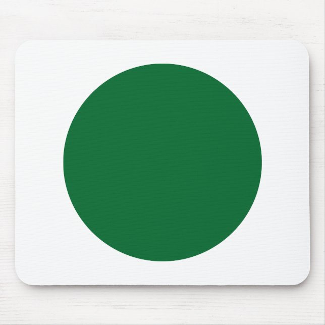 Tapis De Souris Cercle - Vert et blanc de la forêt (Devant)