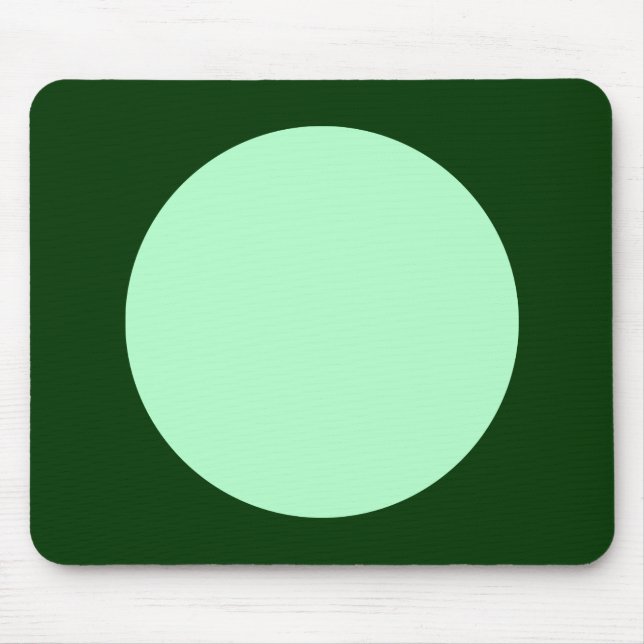 Tapis De Souris Cercle - Vert Fantôme et Vert Dk (Devant)