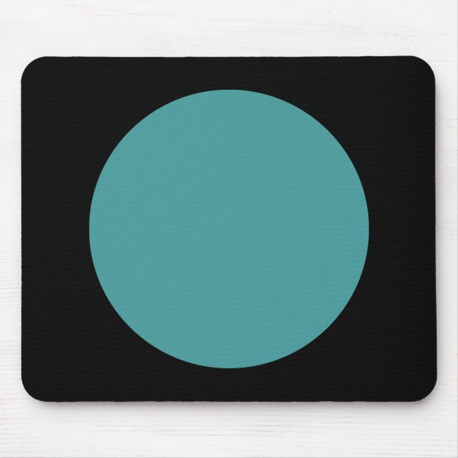 Tapis De Souris Cercle - Vert océan et noir (Devant)
