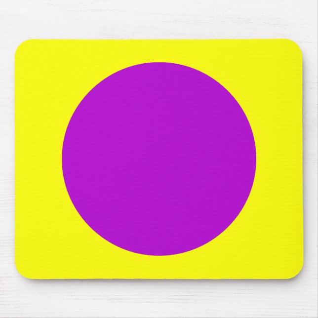 Tapis De Souris Cercle - violet et jaune (Devant)