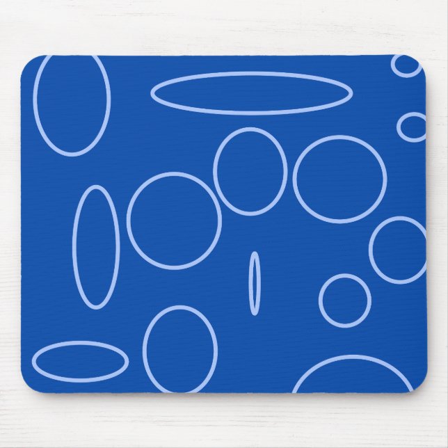 Tapis De Souris Cercles bleus Mousepad (Devant)