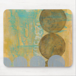 Tapis De Souris Cercles Brown et gris foncés avec des nombres