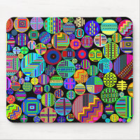 Cercles colorés sur l'arrière - plan noir