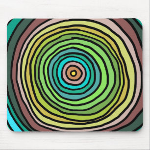 Tapis De Souris Cercles Colorés Verts