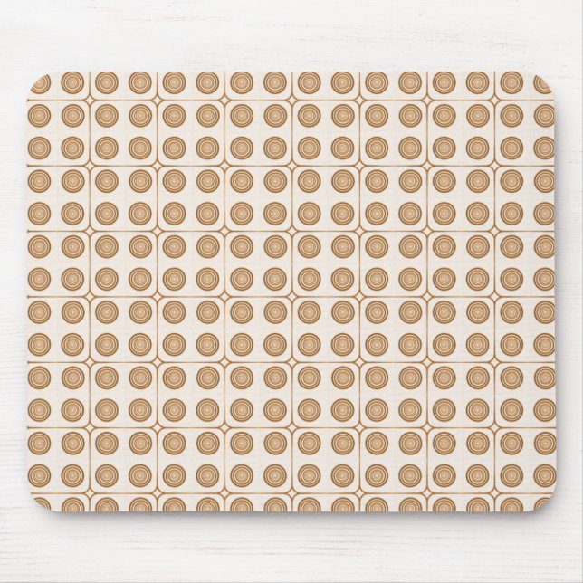 Tapis De Souris Cercles de charme rétro Mousepad, Or (Devant)