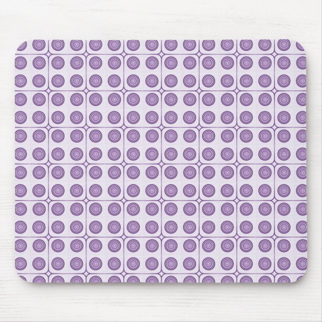 Tapis De Souris Cercles De Charme Rétro Mousepad, Violet (Devant)