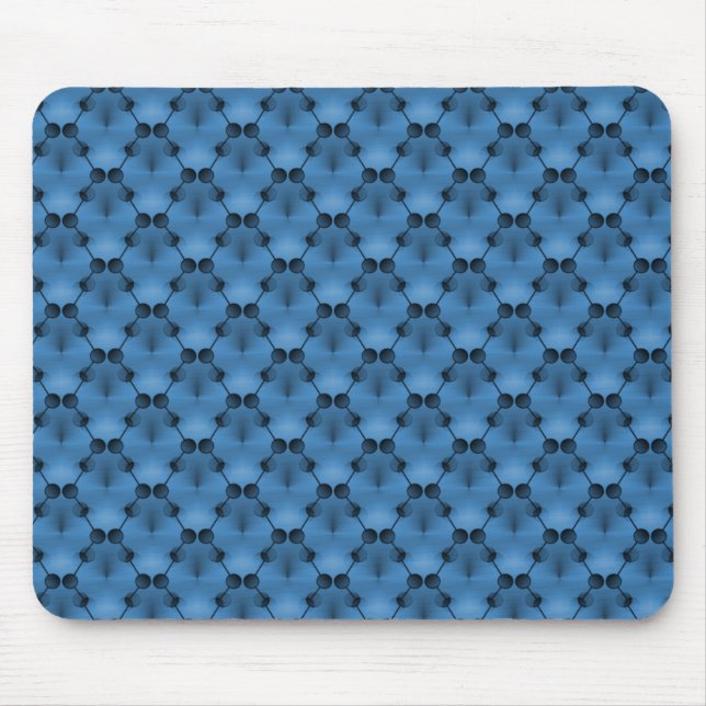 Tapis De Souris Cercles de funk rétro bleu vif Mousepad (Devant)
