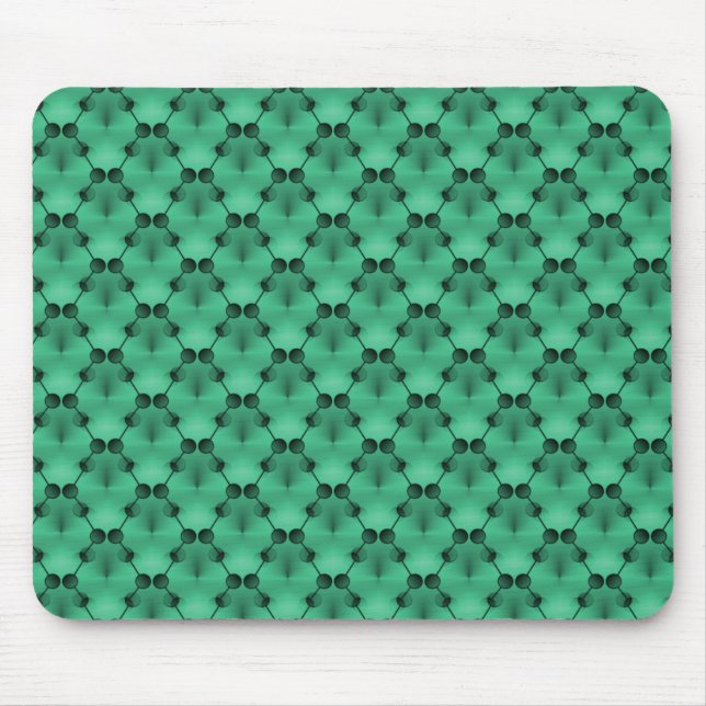 Tapis De Souris Cercles de funk rétro vert Mint Mousepad (Devant)