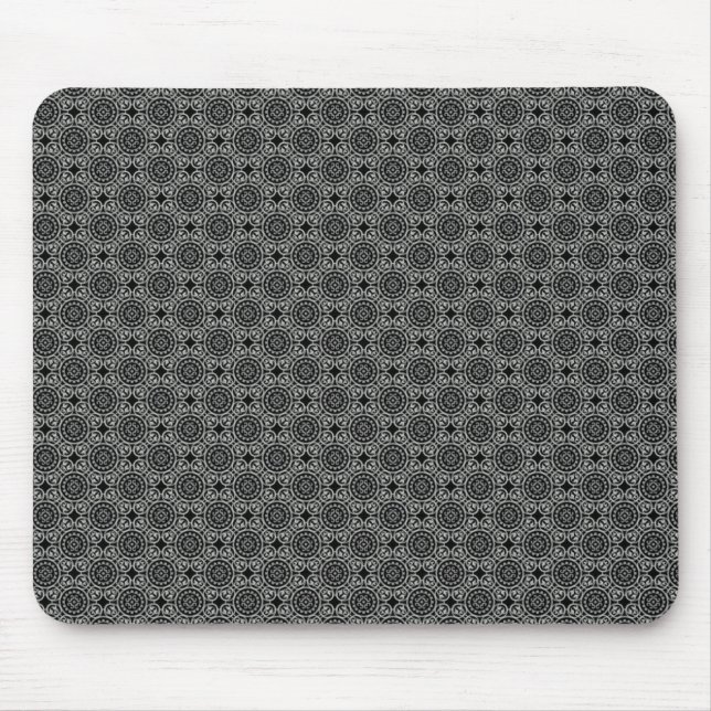 Tapis De Souris Cercles élégants gris foncé Mousepad (Devant)