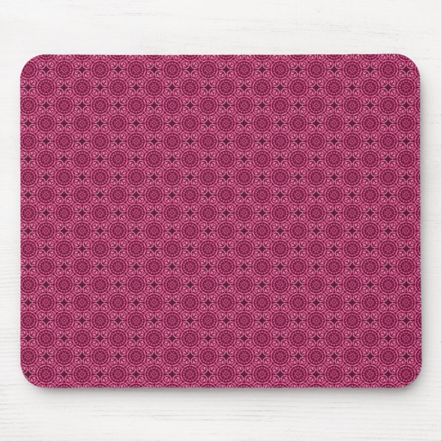 Tapis De Souris Cercles élégants rose foncé Mousepad (Devant)