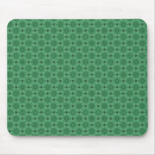 Tapis De Souris Cercles Élégants Vert Forêt Mousepad
