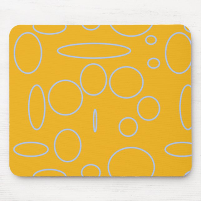 Tapis De Souris Cercles et boucles orange Mousepad (Devant)