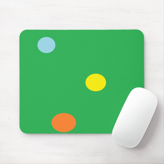Tapis De Souris Cercles multicolores en vert (Avec souris)