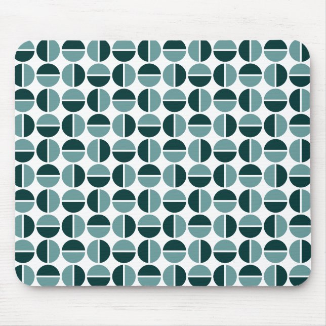 Tapis De Souris Cercles pivotants - Vert océan et Vert foncé (Devant)