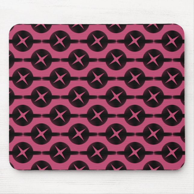 Tapis De Souris Cercles rares rose foncé Mousepad (Devant)