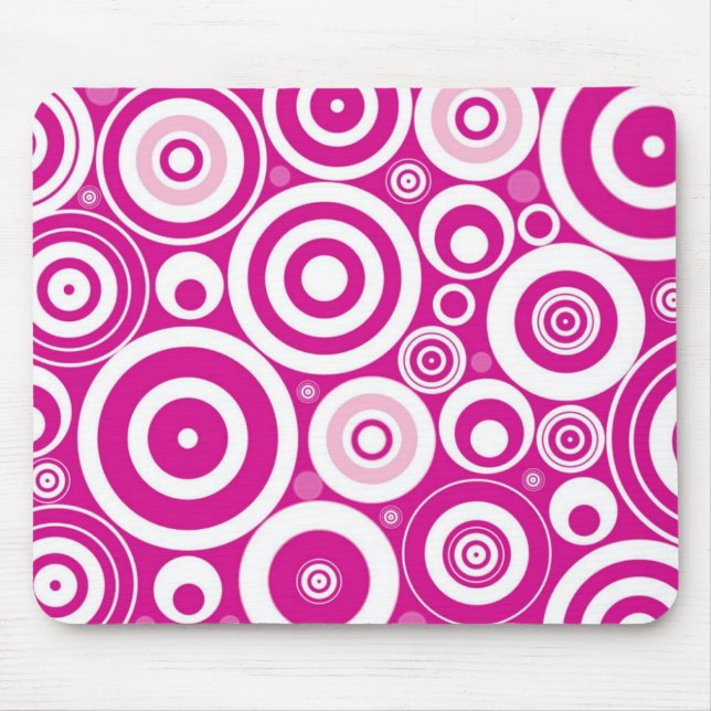 Tapis de souris Cercles Rétro (Devant)