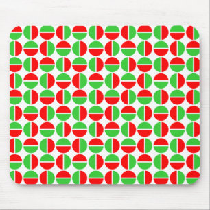 Tapis De Souris Cercles tournants - rouge et vert