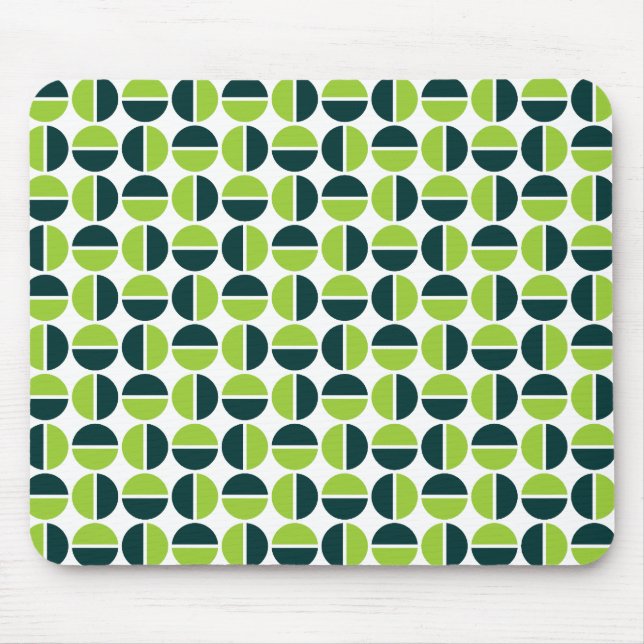 Tapis De Souris Cercles tournants - Tons verts (Devant)