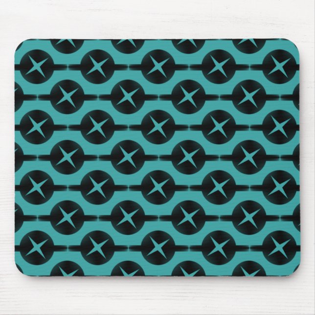 Tapis De Souris Cercles Turquoise peu communs Mousepad (Devant)