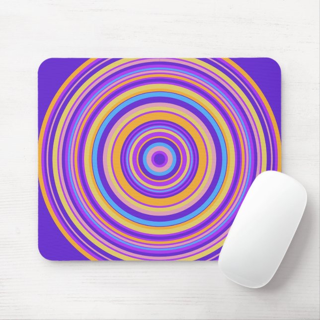 Tapis De Souris Cercles vibrants (Avec souris)
