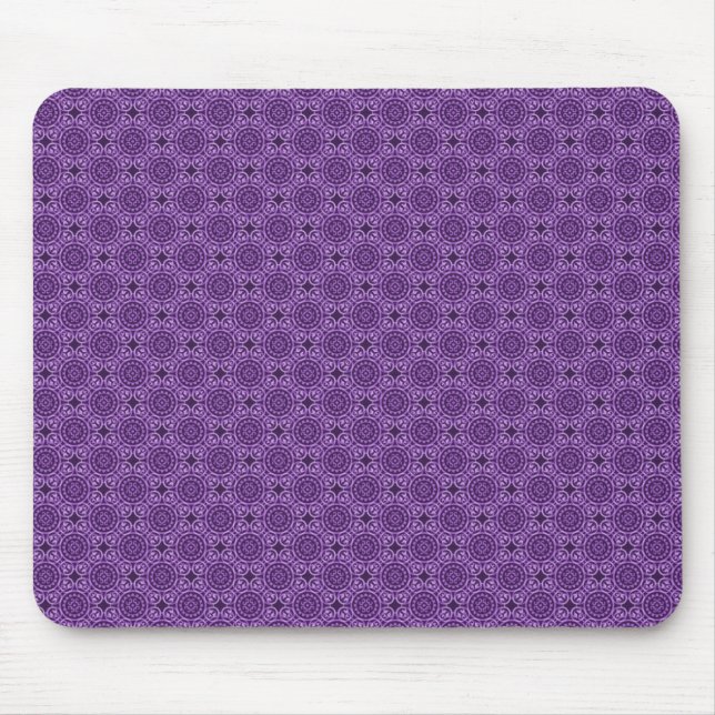 Tapis De Souris Cercles violets élégants Mousepad (Devant)